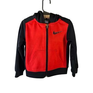 Nike zipper hoodie jacket 2t red black